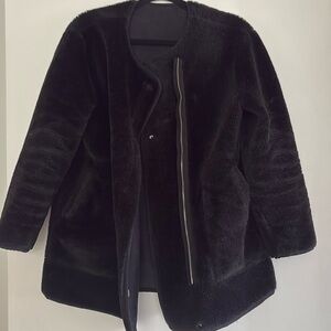 Faux fur reversible jacket L